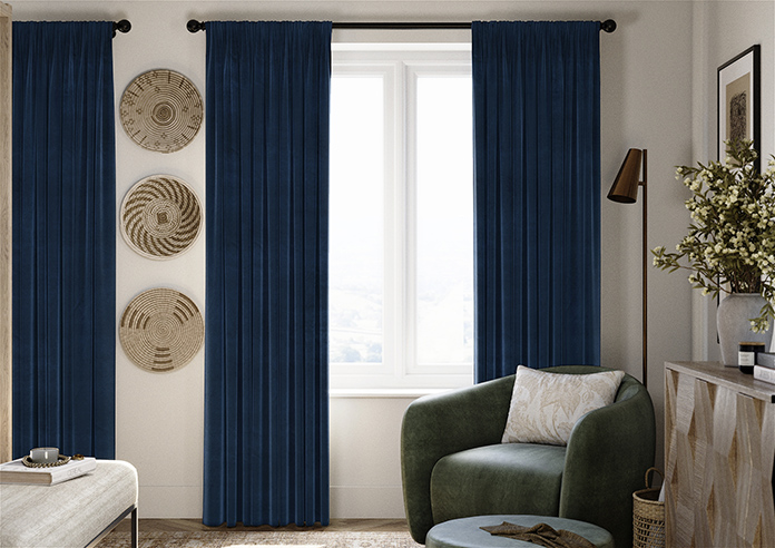 Ultra Luxe Velvet, Deep Blue - Made to Measure Curtains - Image 3